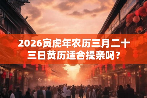 2026寅虎年农历三月二十三日黄历适合提亲吗？
