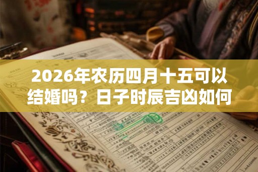 2026年农历四月十五可以结婚吗？日子时辰吉凶如何？