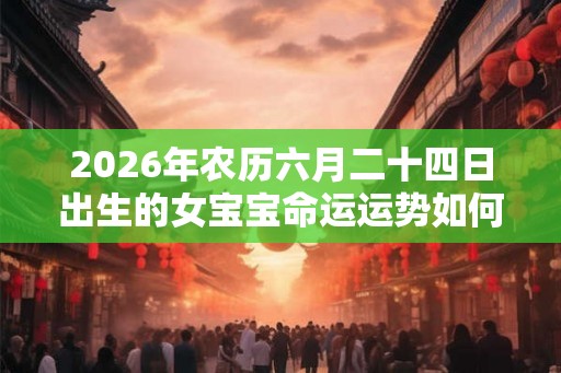 2026年农历六月二十四日出生的女宝宝命运运势如何? 2026年农历六月二十四日出生的女宝宝命运运势如何?