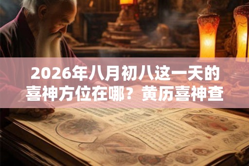 2026年八月初八这一天的喜神方位在哪？黄历喜神查询