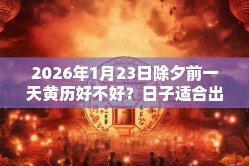 2026年1月23日除夕前一天黄历好不好？日子适合出行吗？