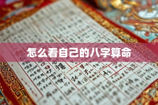 怎么看自己的八字算命