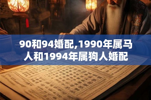 90和94婚配,1990年属马人和1994年属狗人婚配
