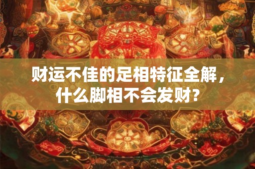 财运不佳的足相特征全解，什么脚相不会发财？