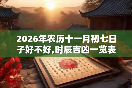 2026年农历十一月初七日子好不好,时辰吉凶一览表！