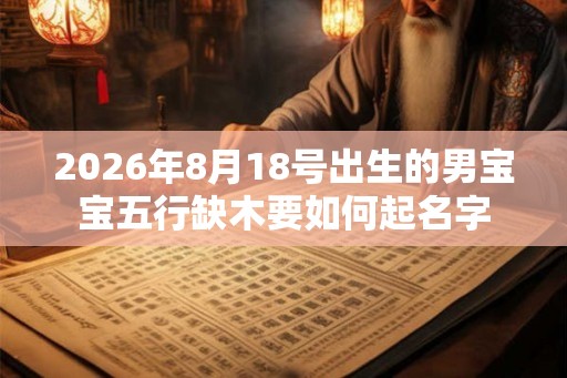 2026年8月18号出生的男宝宝五行缺木要如何起名字