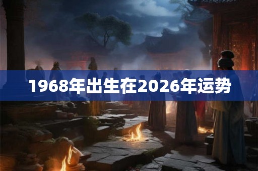 1968年出生在2026年运势