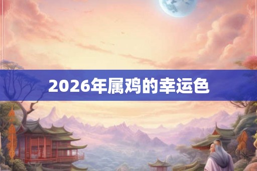 2026年属鸡的幸运色
