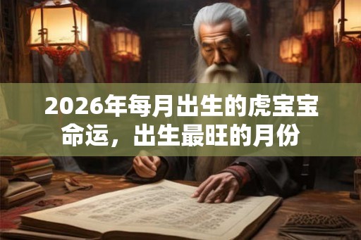 2026年每月出生的虎宝宝命运，出生最旺的月份