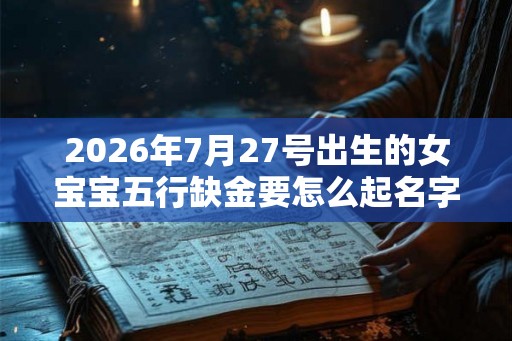 2026年7月27号出生的女宝宝五行缺金要怎么起名字