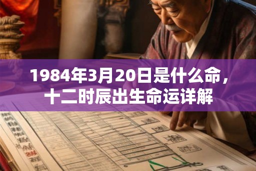 1984年3月20日是什么命，十二时辰出生命运详解