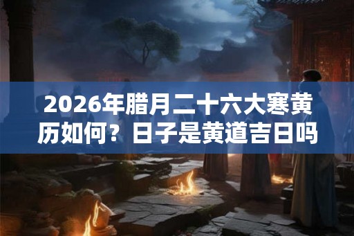 2026年腊月二十六大寒黄历如何？日子是黄道吉日吗？