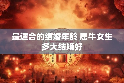 最适合的结婚年龄 属牛女生多大结婚好