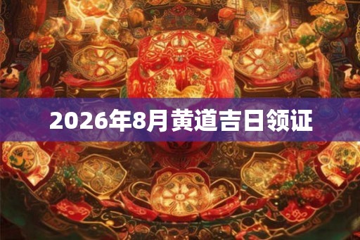 2026年8月黄道吉日领证