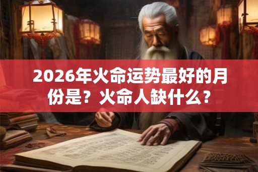 2026年火命运势最好的月份是？火命人缺什么？