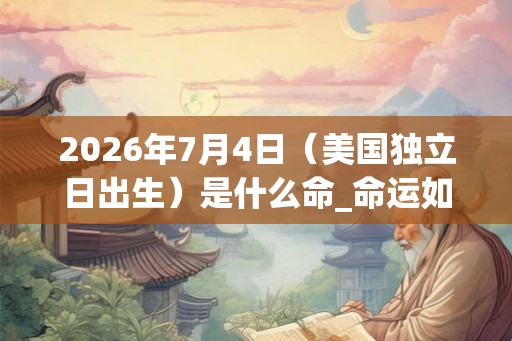 2026年7月4日（美国独立日出生）是什么命_命运如何
