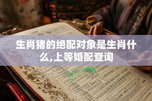 生肖猪的绝配对象是生肖什么,上等婚配查询