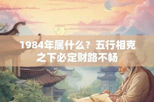 1984年属什么？五行相克之下必定财路不畅