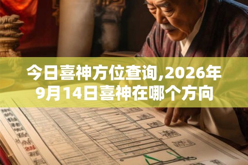 今日喜神方位查询,2026年9月14日喜神在哪个方向