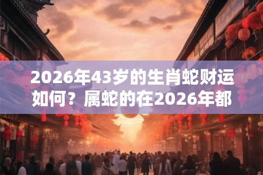 2026年43岁的生肖蛇财运如何？属蛇的在2026年都多少岁？