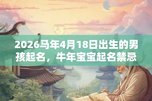 2026马年4月18日出生的男孩起名，牛年宝宝起名禁忌大全