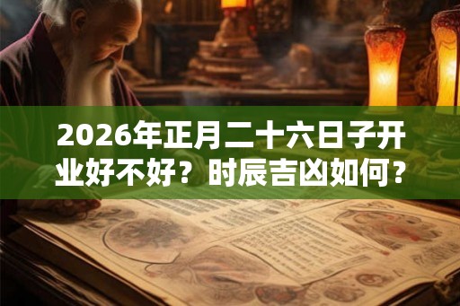 2026年正月二十六日子开业好不好?时辰吉凶如何? 2026年正月二十六日子开业好不好?时辰吉凶如何?