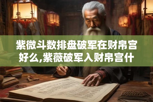 紫微斗数排盘破军在财帛宫好么,紫薇破军入财帛宫什么意思 紫微斗数排盘破军在财帛宫好么,紫薇破军入财帛宫什么意思