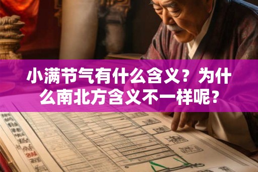 小满节气有什么含义？为什么南北方含义不一样呢？