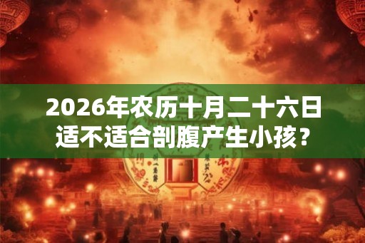 2026年农历十月二十六日适不适合剖腹产生小孩？