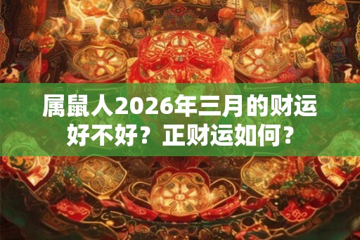 属鼠人2026年三月的财运好不好?正财运如何? 属鼠人2026年三月的财运好不好?正财运如何?