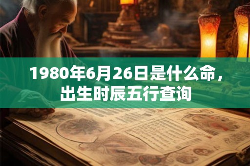 1980年6月26日是什么命,出生时辰五行查询 1980年6月26日是什么命,出生时辰五行查询