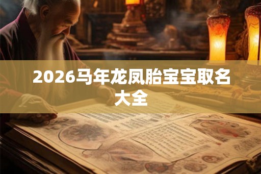 2026马年龙凤胎宝宝取名大全