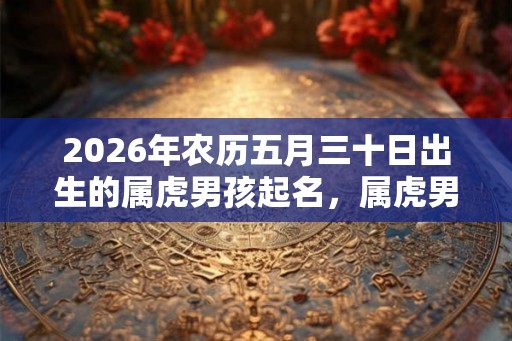 2026年农历五月三十日出生的属虎男孩起名，属虎男孩活泼阳光的名字精选