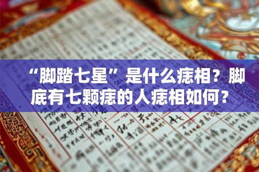 “脚踏七星”是什么痣相？脚底有七颗痣的人痣相如何？