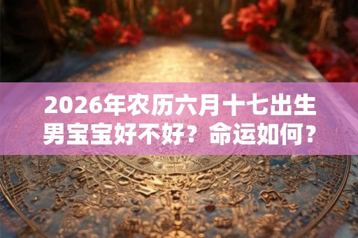 2026年农历六月十七出生男宝宝好不好?命运如何? 2026年农历六月十七出生男宝宝好不好?命运如何?