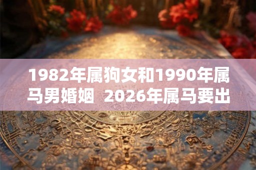 1982年属狗女和1990年属马男婚姻  2026年属马要出大事