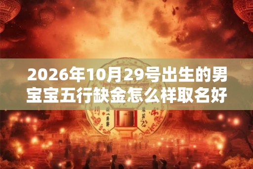 2026年10月29号出生的男宝宝五行缺金怎么样取名好