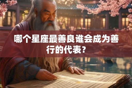 哪个星座最善良谁会成为善行的代表? 哪个星座最善良谁会成为善行的代表?