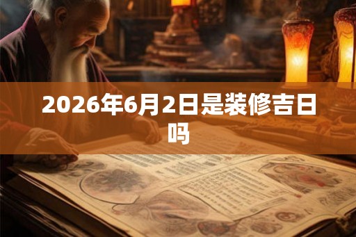 2026年6月2日是装修吉日吗 2026年6月2日是装修吉日吗