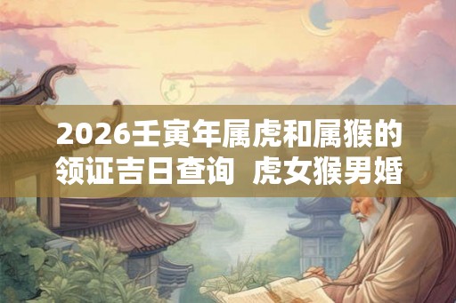 2026壬寅年属虎和属猴的领证吉日查询  虎女猴男婚配如何