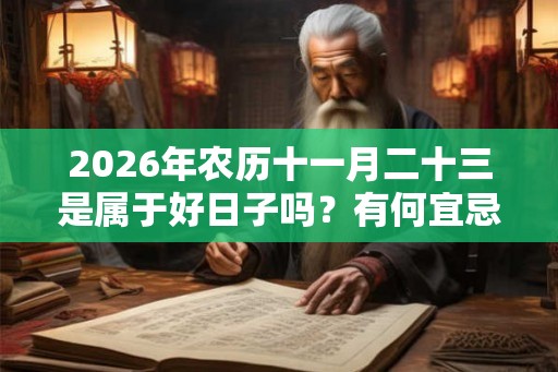2026年农历十一月二十三是属于好日子吗？有何宜忌？