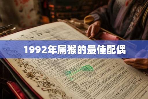 1992年属猴的最佳配偶