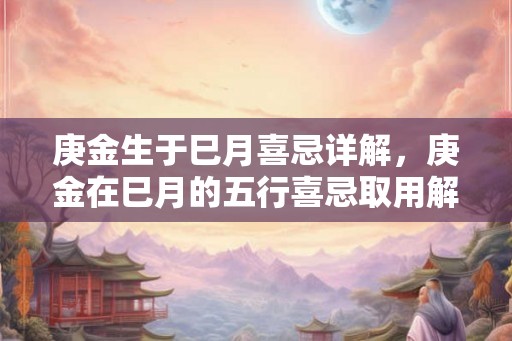 庚金生于巳月喜忌详解，庚金在巳月的五行喜忌取用解析