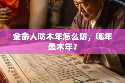 金命人防木年怎么防,哪年是木年? 金命人防木年怎么防,哪年是木年?