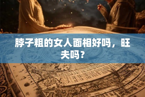 脖子粗的女人面相好吗，旺夫吗？