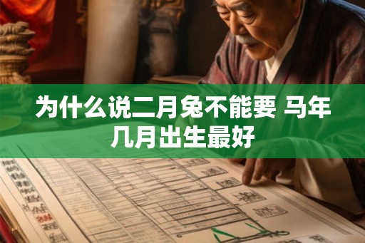 为什么说二月兔不能要 马年几月出生最好