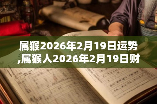 属猴2026年2月19日运势,属猴人2026年2月19日财运,生肖猴2026年2月19日运势