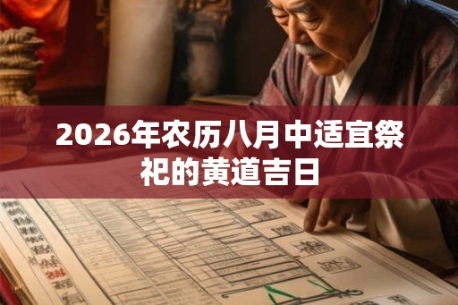 2026年农历八月中适宜祭祀的黄道吉日 2026年农历八月中适宜祭祀的黄道吉日