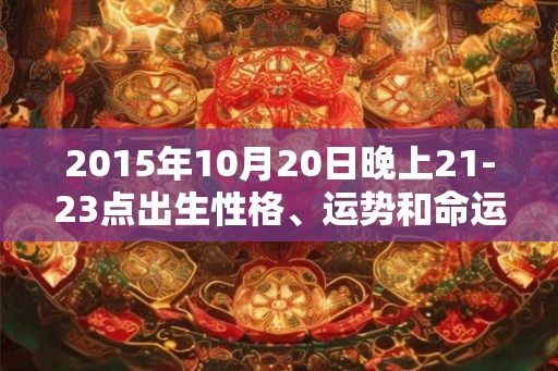 2015年10月20日晚上21-23点出生性格、运势和命运