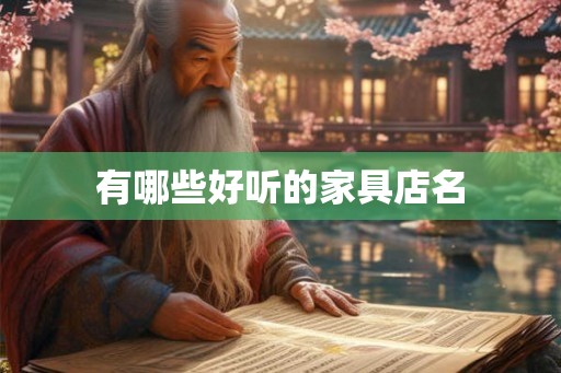有哪些好听的家具店名 有哪些好听的家具店名